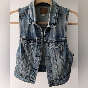 American Eagle denim vest